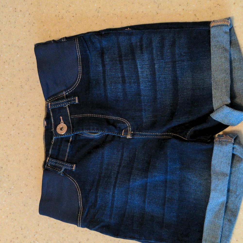 Maternity denim shorts